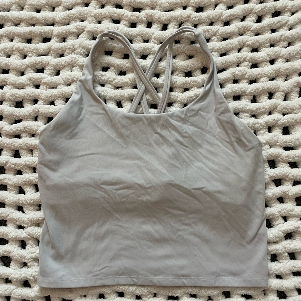 Gray Strappy Tank Top